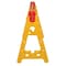 Vestil A-Frame Barricade, 44.5W x 19.5L x 31.75H, Plastic, 31.75 Height, 19.5 Length, 9, Yellow/Orange AFB-44 - alternate 2